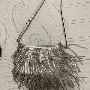 Silver Rebecca Minkoff crossbody/shoulder bag